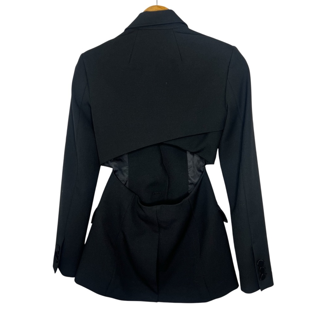 NEW A.L.C. Structured Black Blazer Cut-Out Back Size 0 - Picture 4 of 4